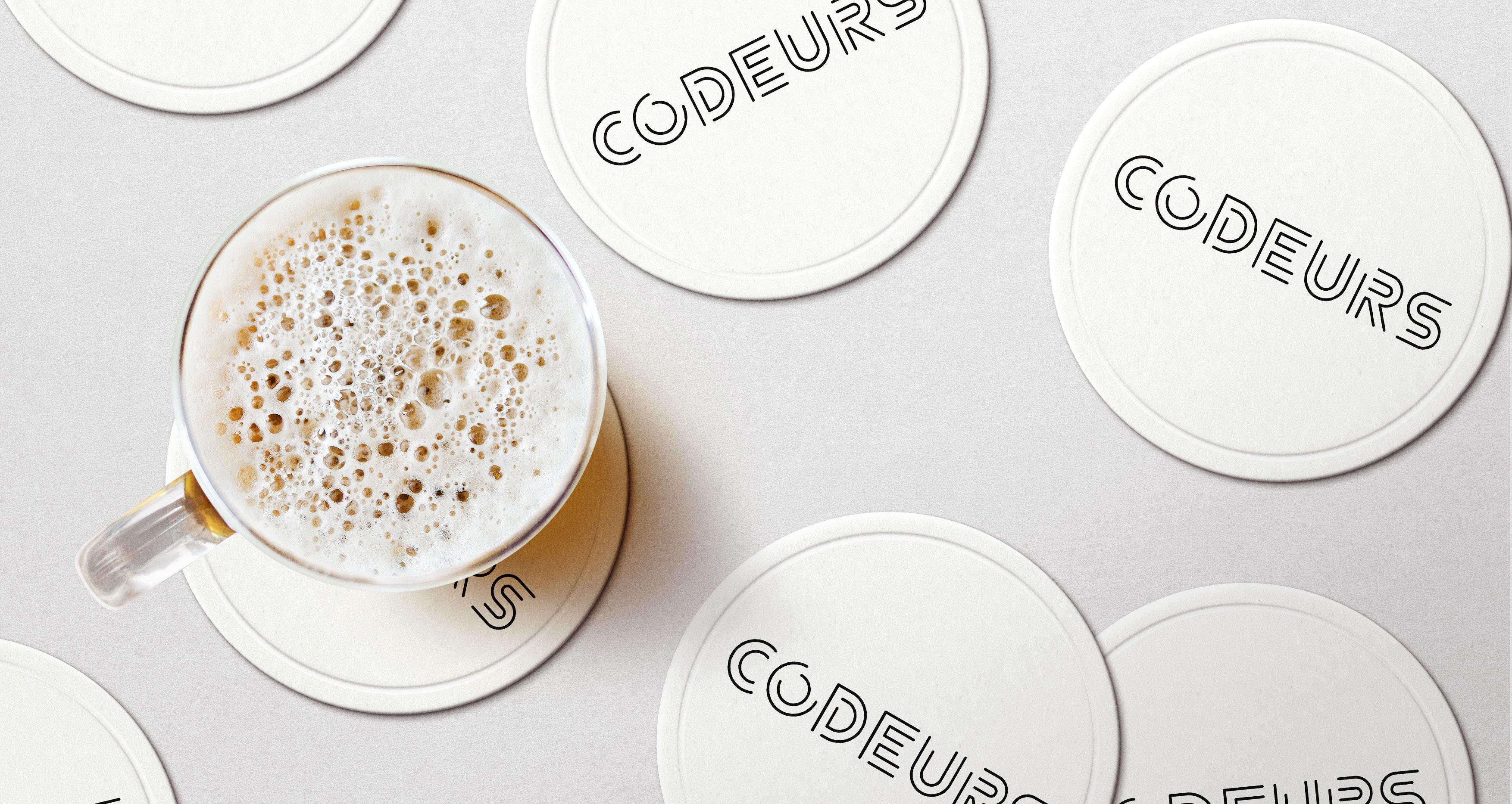 Beer coasters with Codeurs logo