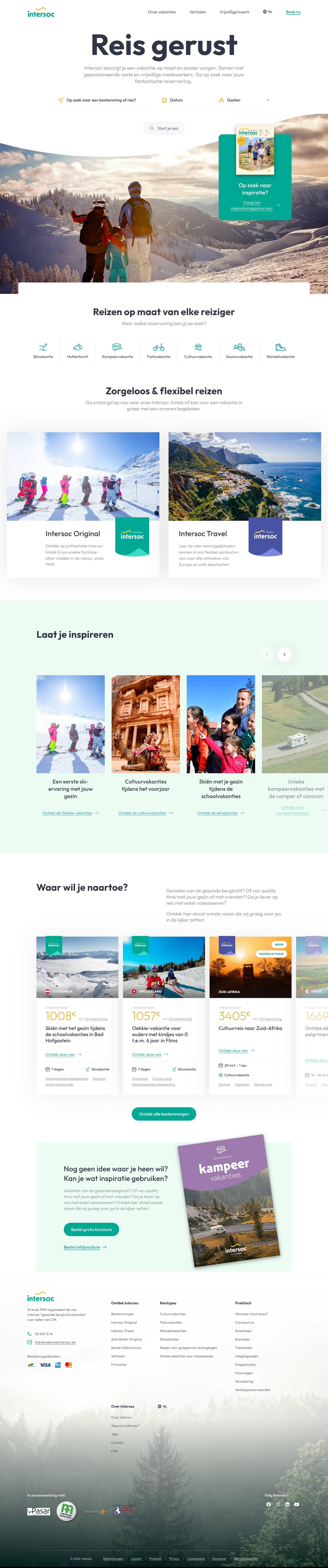 Screenshot Intersoc home pagina